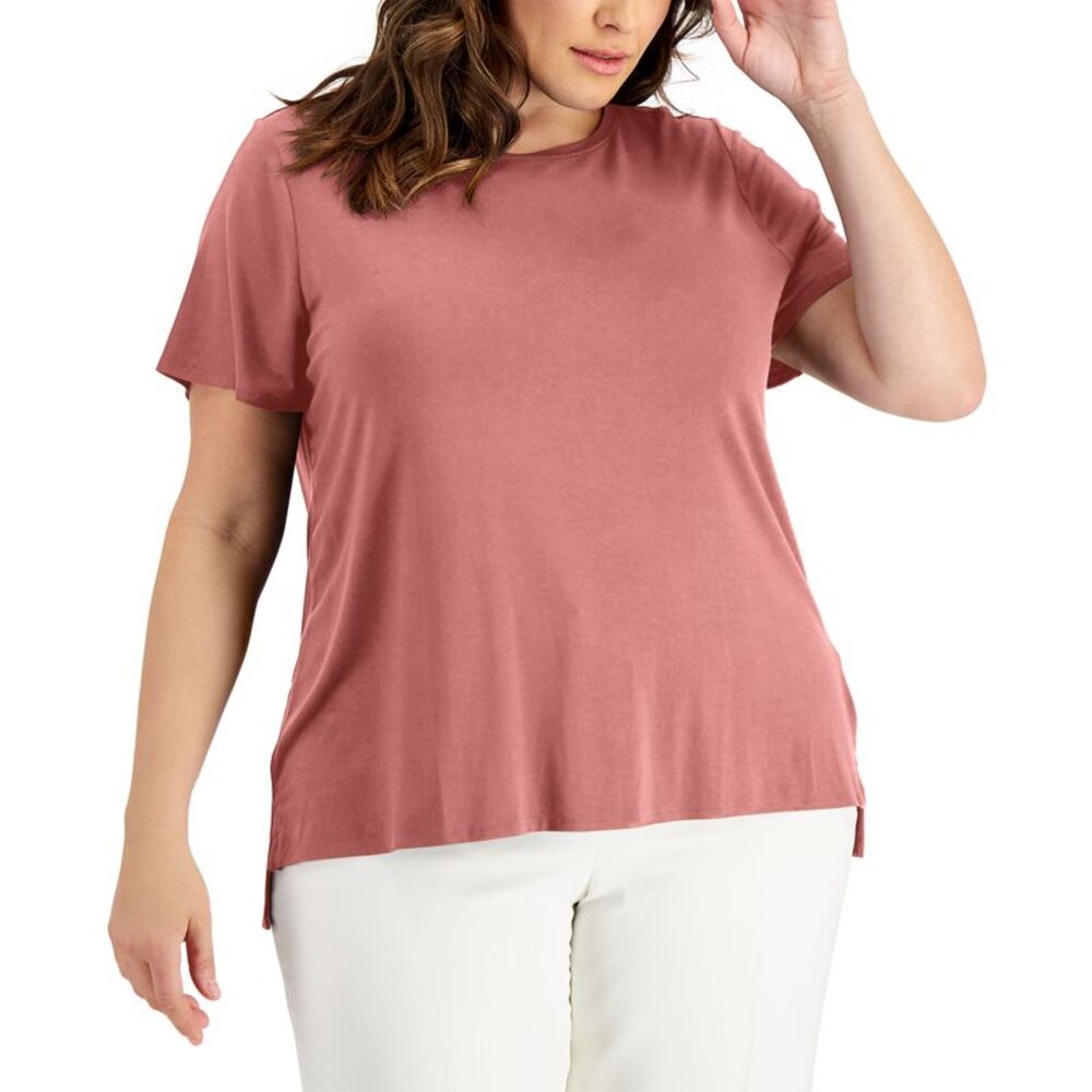 Alfani Plus Size Solid T-Shirt